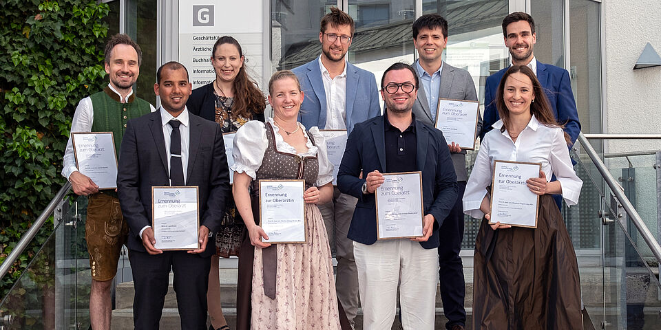 Neun neue Oberärztinnen und Oberärzte ernannt
